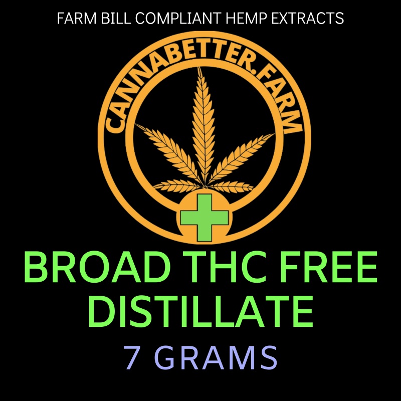 Label for CannaBetter.Farm Ltd. Co 7 Grams of Broad Spectrum THC Free Distillate