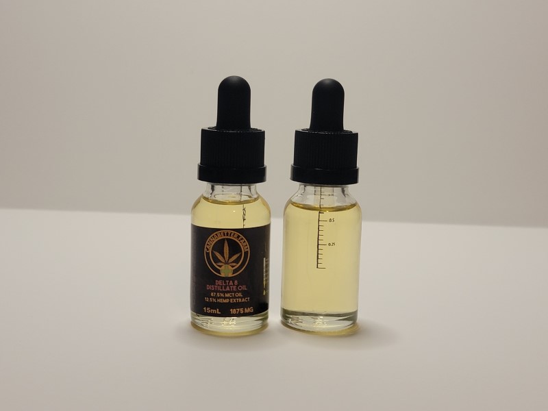 CannaBetter.Farm Ltd. Co 15ml size of our Pure Delta-8 THC Hemp Extract Oil. Each bottle contains 1.875 GRAMS, or 1,875mg.