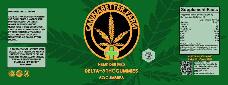 Delta-8 Duces: Double Strength Hemp Extract Gummies with Natural Hemp Terpenes for Super Strong Full Spectrum Effect