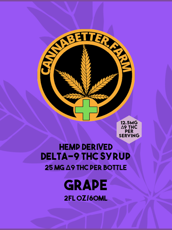 Broad Delta-9 THC Syrup: 25mg D9 with High Minors, Hemp Derived and Farm Bill Compliant!!!