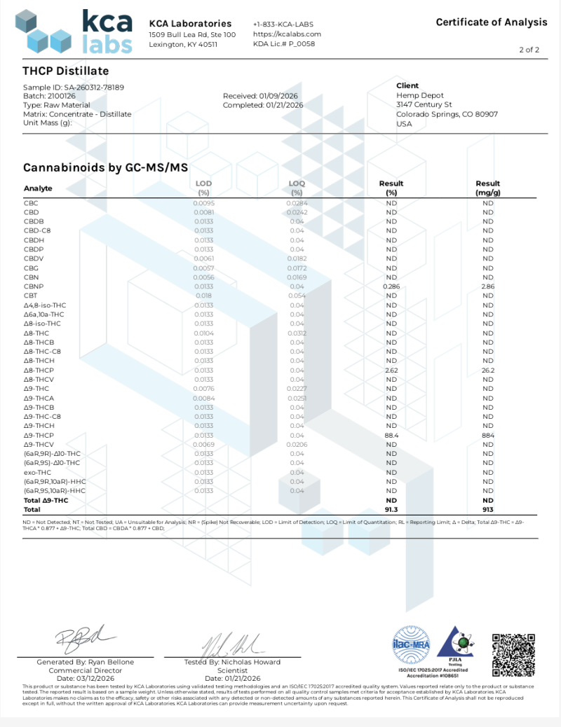 THC-P Concentrate at 10% With Natural Hemp Terpenes – 1/2 Gram